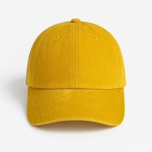 Mustard Yellow Dad Hat • Washed Unstructured Baseball Cap • Adjustable Buckle